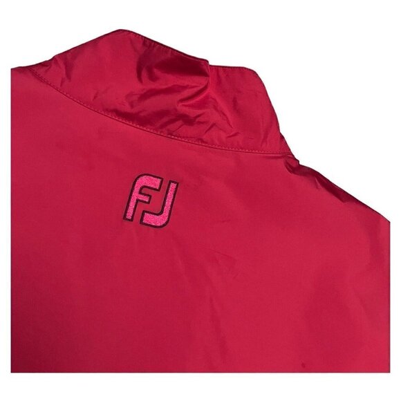 FOOTJOY Dryjoys GOLF Light Windbreaker Womens Light Spring Summer Red Jacket XL - Picture 6 of 6